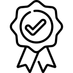 Icon quality service badge